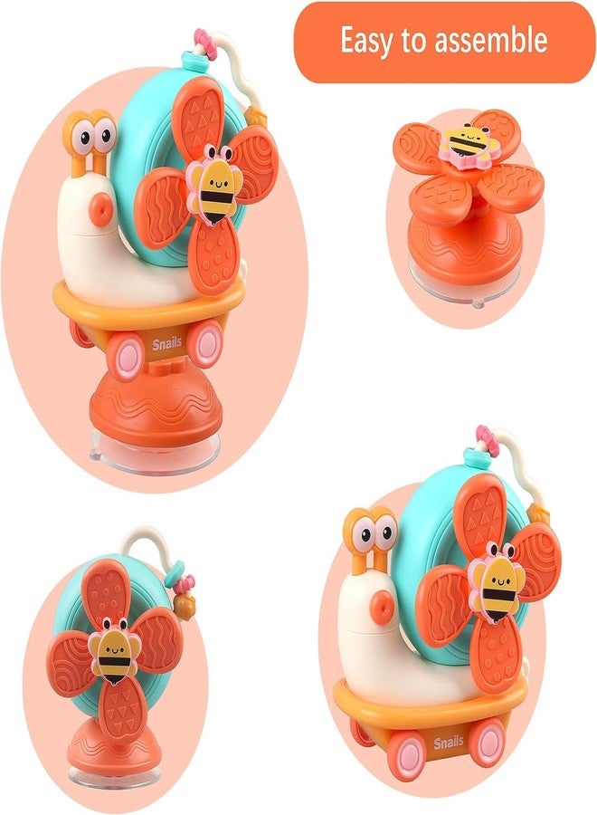 SANTALON Baby Montessori Sensory Toys - Fine Motor Skills Suction Cup Spinner Travel Toys - Toddler Activities Toys - Gifts for 6 7 8 9 10 12 18 Month Age 1 2 One Two Year Old Boys Girls Infant Bath Toys - Image 4